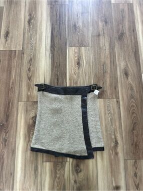 Santiago womens Y2K linen knit crochet wrap skirt size 3 NWT